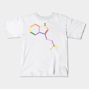 DMT Molecule Rainbow Chemistry Kids T-Shirt